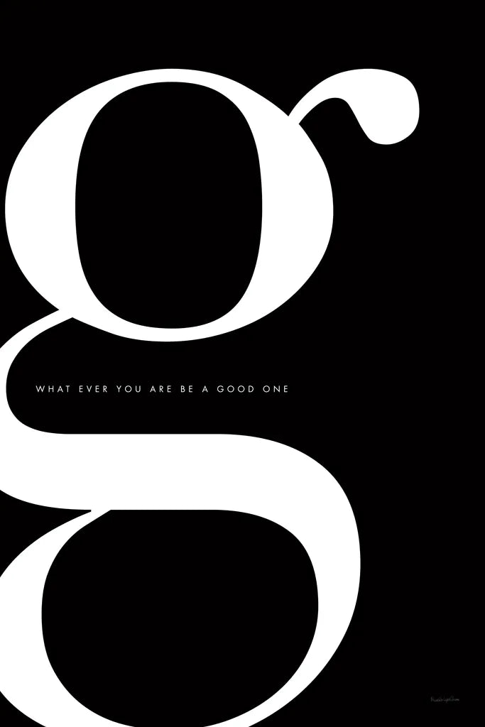 G is for Good by Mercedes Lopez Charro. SKU 64140h. Archival Giclee Fine art print for wall decor.