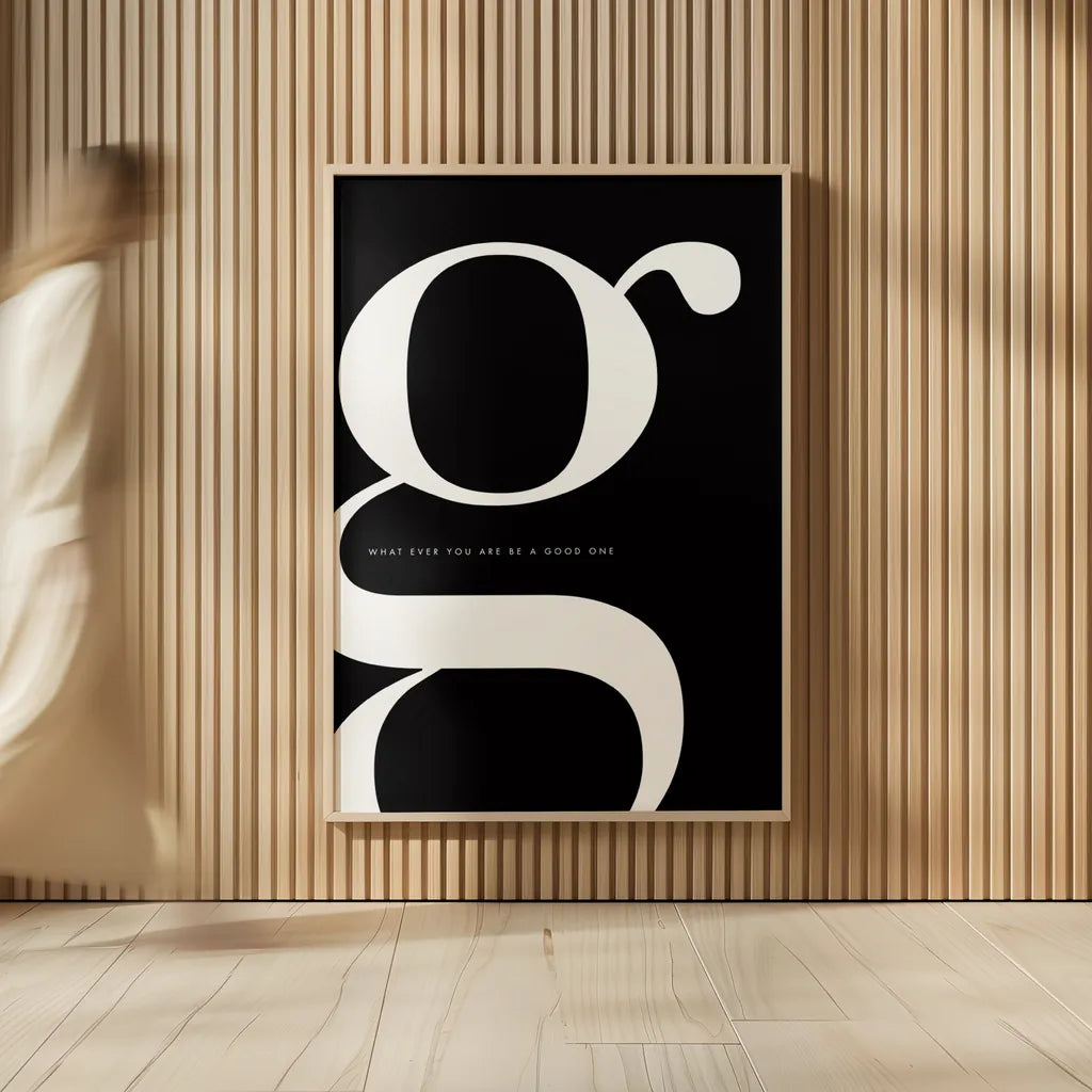 G is for Good by Mercedes Lopez Charro. shown as over sized large wall art. Available as an archival giclee rolled canvas, fine art paper, or poster print. SKU 64140h.