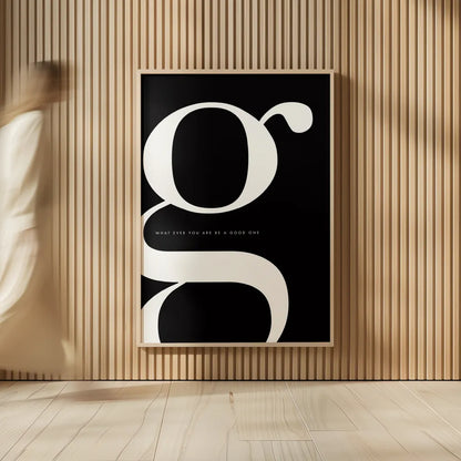 G is for Good by Mercedes Lopez Charro. shown as over sized large wall art. Available as an archival giclee rolled canvas, fine art paper, or poster print. SKU 64140h.