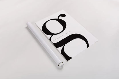 G is for Good on White by Mercedes Lopez Charro. shown as a rolled paper print. Available as archival giclee rolled canvas, fine art paper, or poster print. SKU 64147h.