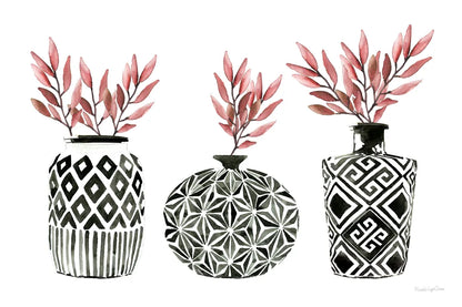 Geometric Vases I by Mercedes Lopez Charro. SKU 64162i. Archival Giclee Fine art print for wall decor.