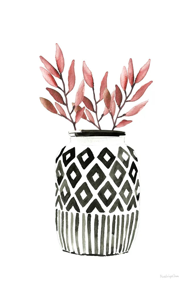 Geometric Vases II by Mercedes Lopez Charro. SKU 64163h. Archival Giclee Fine art print for wall decor.