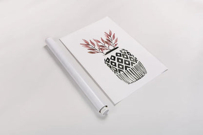 Geometric Vases II by Mercedes Lopez Charro. shown as a rolled paper print. Available as archival giclee rolled canvas, fine art paper, or poster print. SKU 64163h.