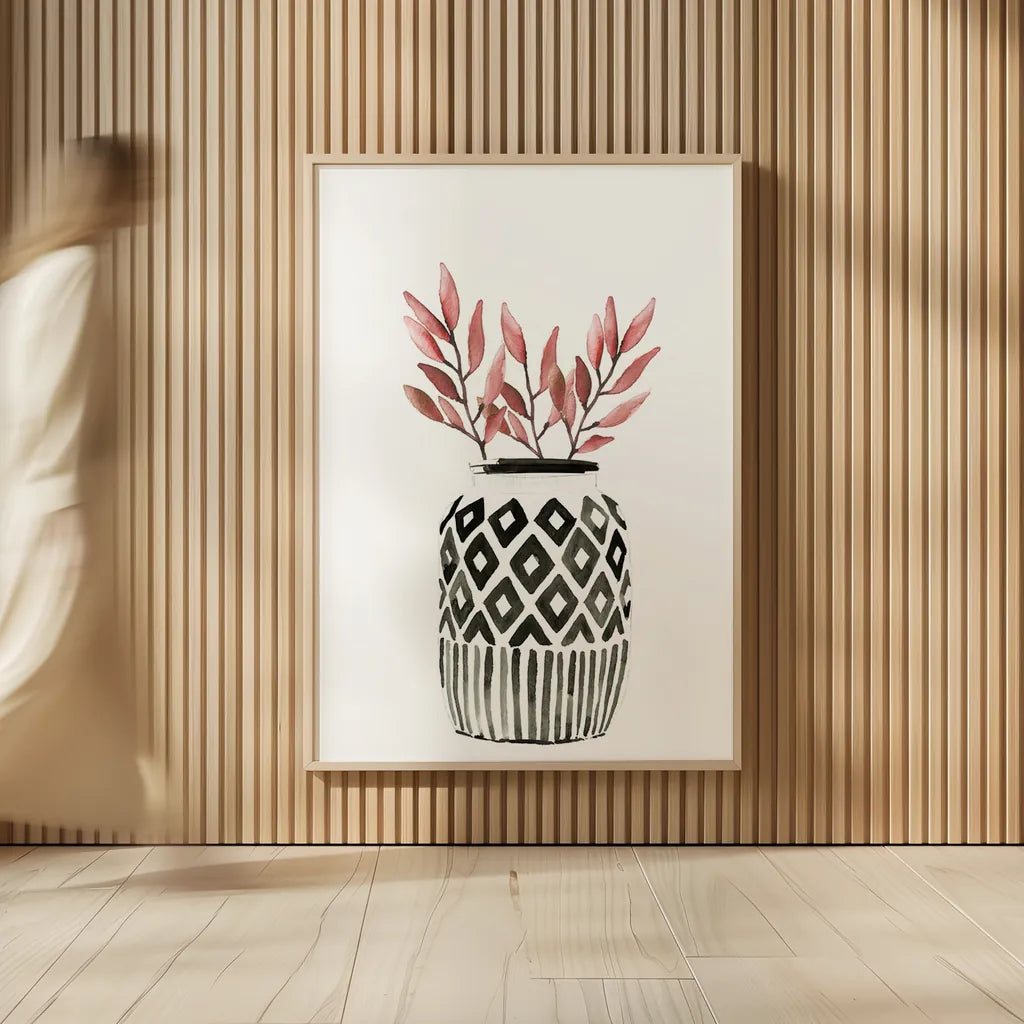 Geometric Vases II by Mercedes Lopez Charro. shown as over sized large wall art. Available as an archival giclee rolled canvas, fine art paper, or poster print. SKU 64163h.