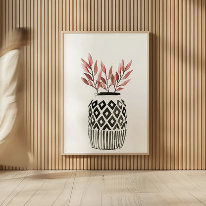 Geometric Vases II by Mercedes Lopez Charro. shown as over sized large wall art. Available as an archival giclee rolled canvas, fine art paper, or poster print. SKU 64163h.