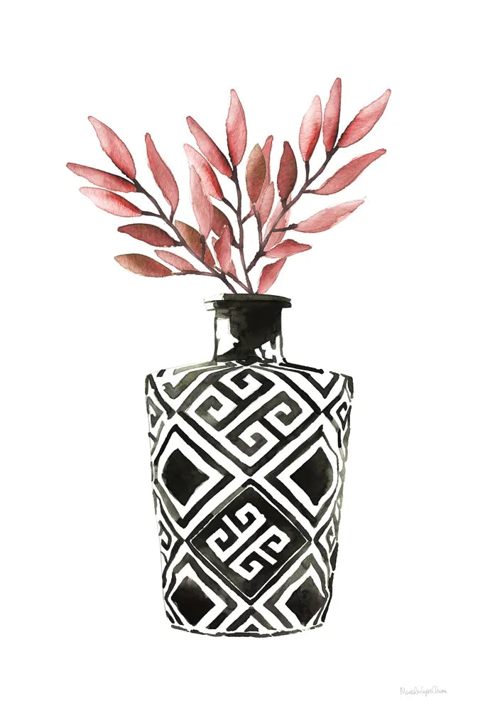 Geometric Vases III by Mercedes Lopez Charro. SKU 64164h. Archival Giclee Fine art print for wall decor.