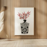 Geometric Vases III by Mercedes Lopez Charro. shown as over sized large wall art. Available as an archival giclee rolled canvas, fine art paper, or poster print. SKU 64164h.