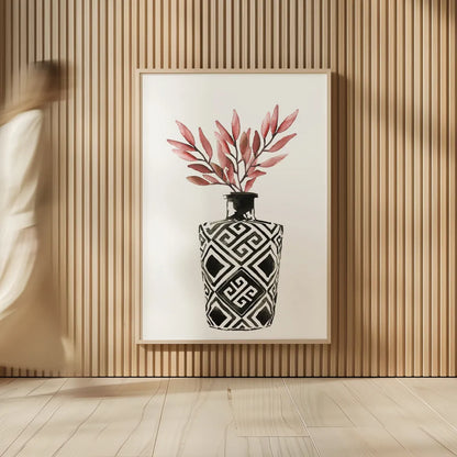 Geometric Vases III by Mercedes Lopez Charro. shown as over sized large wall art. Available as an archival giclee rolled canvas, fine art paper, or poster print. SKU 64164h.