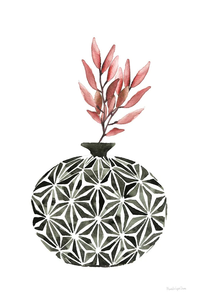 Geometric Vases IV by Mercedes Lopez Charro. SKU 64165h. Archival Giclee Fine art print for wall decor.