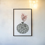 Geometric Vases IV by Mercedes Lopez Charro. shown as a paper print in a black flame. Available as a archival giclee rolled canvas, fine art paper, or poster print. SKU 64165h.