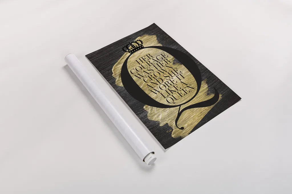 Gilded Life I by Mercedes Lopez Charro. shown as a rolled paper print. Available as archival giclee rolled canvas, fine art paper, or poster print. SKU 64834h.