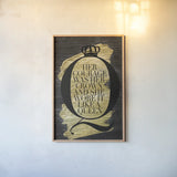 Gilded Life I by Mercedes Lopez Charro. shown as a paper print in a natural frame. Available as a archival giclee rolled canvas, fine art paper, or poster print. SKU 64834h.