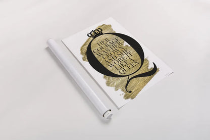 Gilded Life I White by Mercedes Lopez Charro. shown as a rolled paper print. Available as archival giclee rolled canvas, fine art paper, or poster print. SKU 66990h.