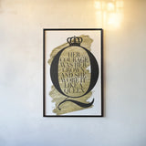 Gilded Life I White by Mercedes Lopez Charro. shown as a paper print in a black flame. Available as a archival giclee rolled canvas, fine art paper, or poster print. SKU 66990h.