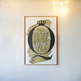 Gilded Life I White by Mercedes Lopez Charro. shown as a paper print in a natural frame. Available as a archival giclee rolled canvas, fine art paper, or poster print. SKU 66990h.