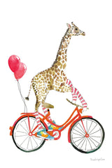 Giraffe Joy Ride I by Mercedes Lopez Charro. SKU 73181h. Archival Giclee Fine art print for wall decor.