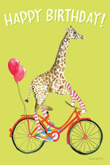 Giraffe Joy Ride I Birthday by Mercedes Lopez Charro. SKU 78198h. Archival Giclee Fine art print for wall decor.