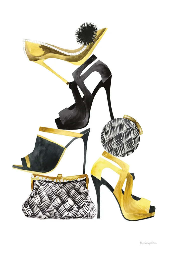 Glitz and Glam I by Mercedes Lopez Charro. SKU 68589h. Archival Giclee Fine art print for wall decor.