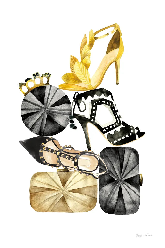 Glitz and Glam II by Mercedes Lopez Charro. SKU 68590h. Archival Giclee Fine art print for wall decor.