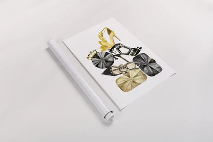 Glitz and Glam II by Mercedes Lopez Charro. shown as a rolled paper print. Available as archival giclee rolled canvas, fine art paper, or poster print. SKU 68590h.