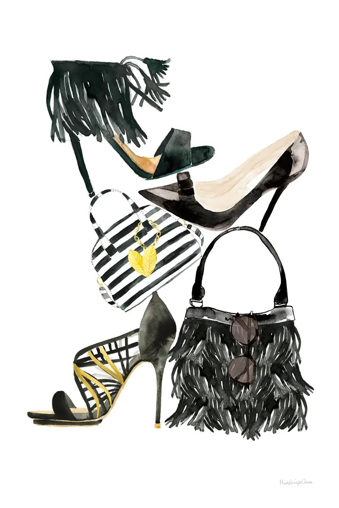 Glitz and Glam IV by Mercedes Lopez Charro. SKU 68592h. Archival Giclee Fine art print for wall decor.