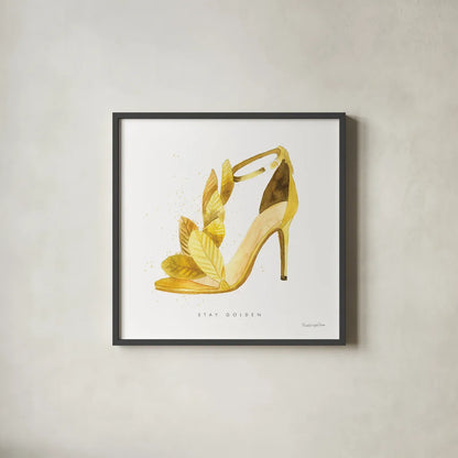 Glitz and Glam VI by Mercedes Lopez Charro. Shown in a sleek black glass frame for a contemporary gallery look. Available as an archival giclee rolled canvas, fine art paper, or poster print. SKU 68594a.