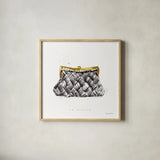 Glitz and Glam X by Mercedes Lopez Charro. Shown in a natural wood glass frame for a timeless modern aesthetic. Available as an archival giclee rolled canvas, fine art paper, or poster print. SKU 68788a.