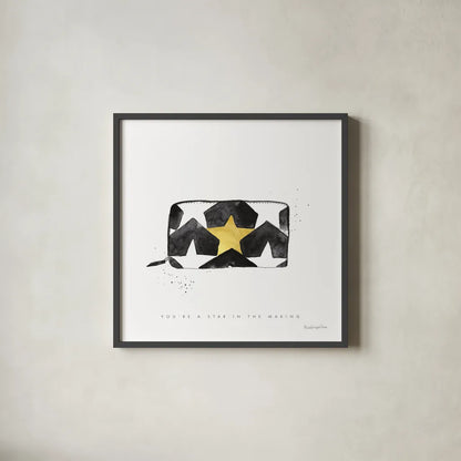 Glitz and Glam XI by Mercedes Lopez Charro. Shown in a sleek black glass frame for a contemporary gallery look. Available as an archival giclee rolled canvas, fine art paper, or poster print. SKU 68789a.