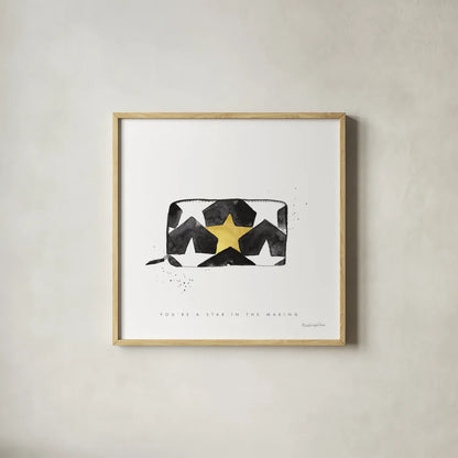 Glitz and Glam XI by Mercedes Lopez Charro. Shown in a natural wood glass frame for a timeless modern aesthetic. Available as an archival giclee rolled canvas, fine art paper, or poster print. SKU 68789a.