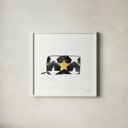 Glitz and Glam XI by Mercedes Lopez Charro. Shown in a crisp white glass frame for a clean and minimalist style. Available as an archival giclee rolled canvas, fine art paper, or poster print. SKU 68789a.