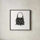 Glitz and Glam XII by Mercedes Lopez Charro. Shown in a sleek black glass frame for a contemporary gallery look. Available as an archival giclee rolled canvas, fine art paper, or poster print. SKU 68790a.