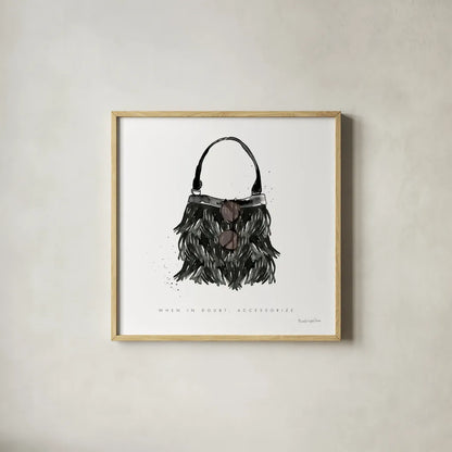 Glitz and Glam XII by Mercedes Lopez Charro. Shown in a natural wood glass frame for a timeless modern aesthetic. Available as an archival giclee rolled canvas, fine art paper, or poster print. SKU 68790a.