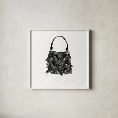 Glitz and Glam XII by Mercedes Lopez Charro. Shown in a crisp white glass frame for a clean and minimalist style. Available as an archival giclee rolled canvas, fine art paper, or poster print. SKU 68790a.