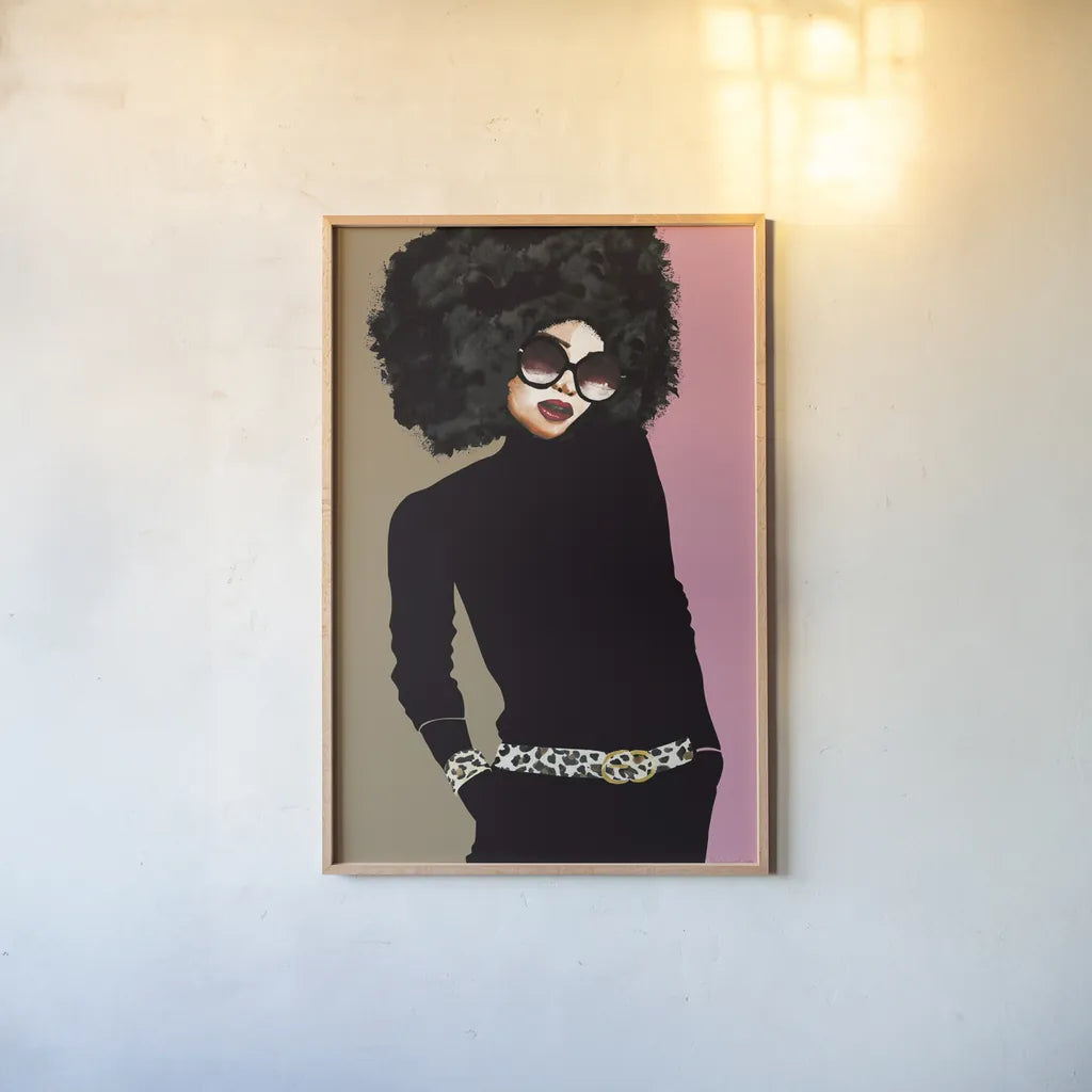 Good Attitude I by Mercedes Lopez Charro. shown as a paper print in a natural frame. Available as a archival giclee rolled canvas, fine art paper, or poster print. SKU 71320h.