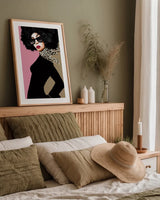 Good Attitude II by Mercedes Lopez Charro. shown as a paper print in a natural frame. Available as a archival giclee rolled canvas, fine art paper, or poster print. SKU 71321h.