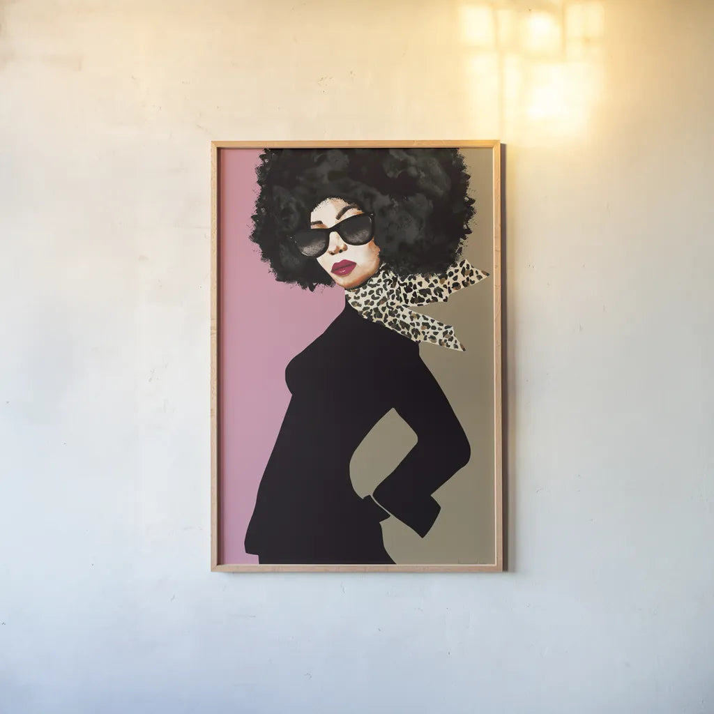 Good Attitude II by Mercedes Lopez Charro. shown as a paper print in a natural frame. Available as a archival giclee rolled canvas, fine art paper, or poster print. SKU 71321h.