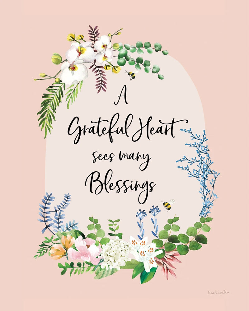 Gratitude Flowers I by Mercedes Lopez Charro
