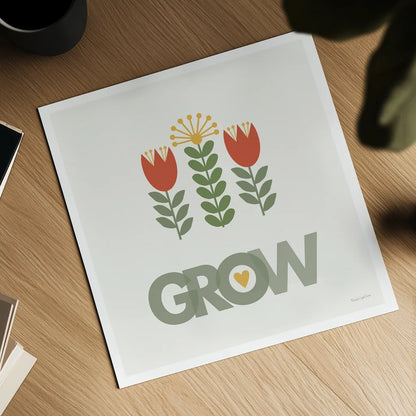 Grow by Mercedes Lopez Charro. Shown as a detailed flat fine art print, highlighting archival giclee quality. Available as an archival giclee rolled canvas, fine art paper, or poster print. SKU 77787a.