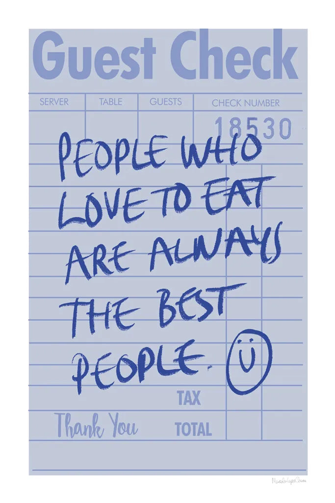 Guest Check II by Mercedes Lopez Charro. SKU 85657h. Archival Giclee Fine art print for wall decor.