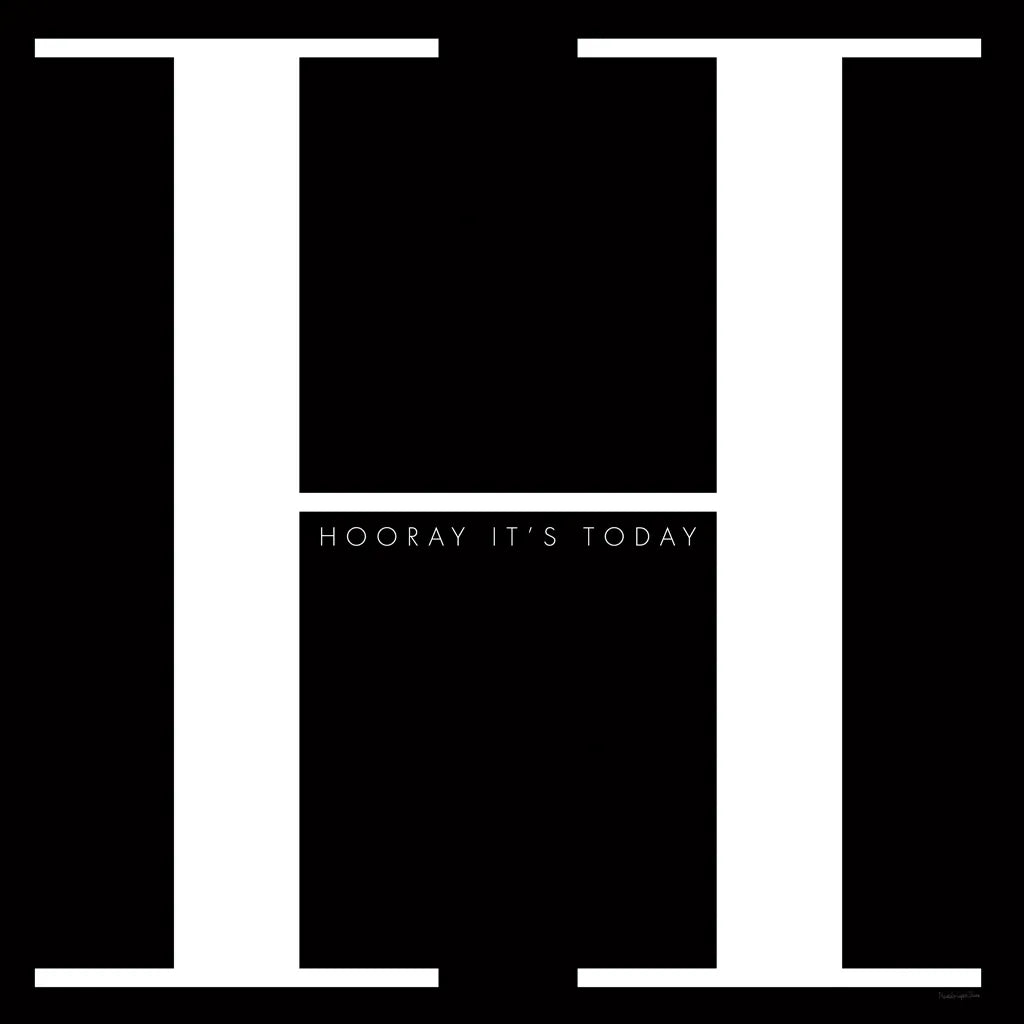 H is for Hooray by Mercedes Lopez Charro. SKU 64141a. Archival Giclee Fine art print for wall decor.