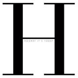 H is for Hooray on White by Mercedes Lopez Charro. SKU 64148a. Archival Giclee Fine art print for wall decor.