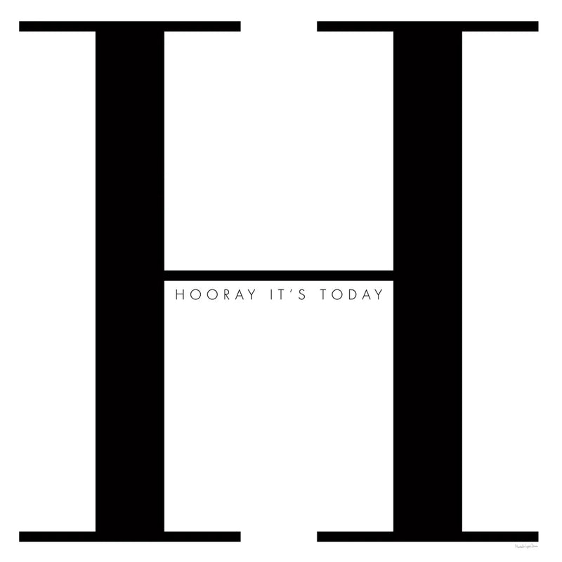 H is for Hooray on White by Mercedes Lopez Charro. SKU 64148a. Archival Giclee Fine art print for wall decor.