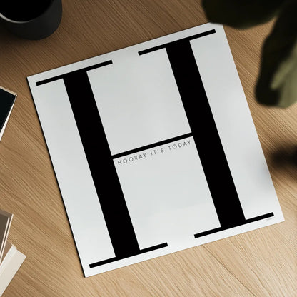 H is for Hooray on White by Mercedes Lopez Charro. Shown as a detailed flat fine art print, highlighting archival giclee quality. Available as an archival giclee rolled canvas, fine art paper, or poster print. SKU 64148a.