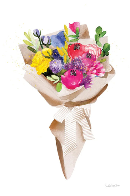 Happy Flowers by Mercedes Lopez Charro. SKU 72145h. Archival Giclee Fine art print for wall decor.