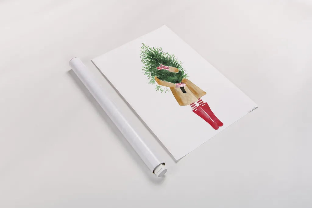 Holiday Mood I by Mercedes Lopez Charro. shown as a rolled paper print. Available as archival giclee rolled canvas, fine art paper, or poster print. SKU 71533h.