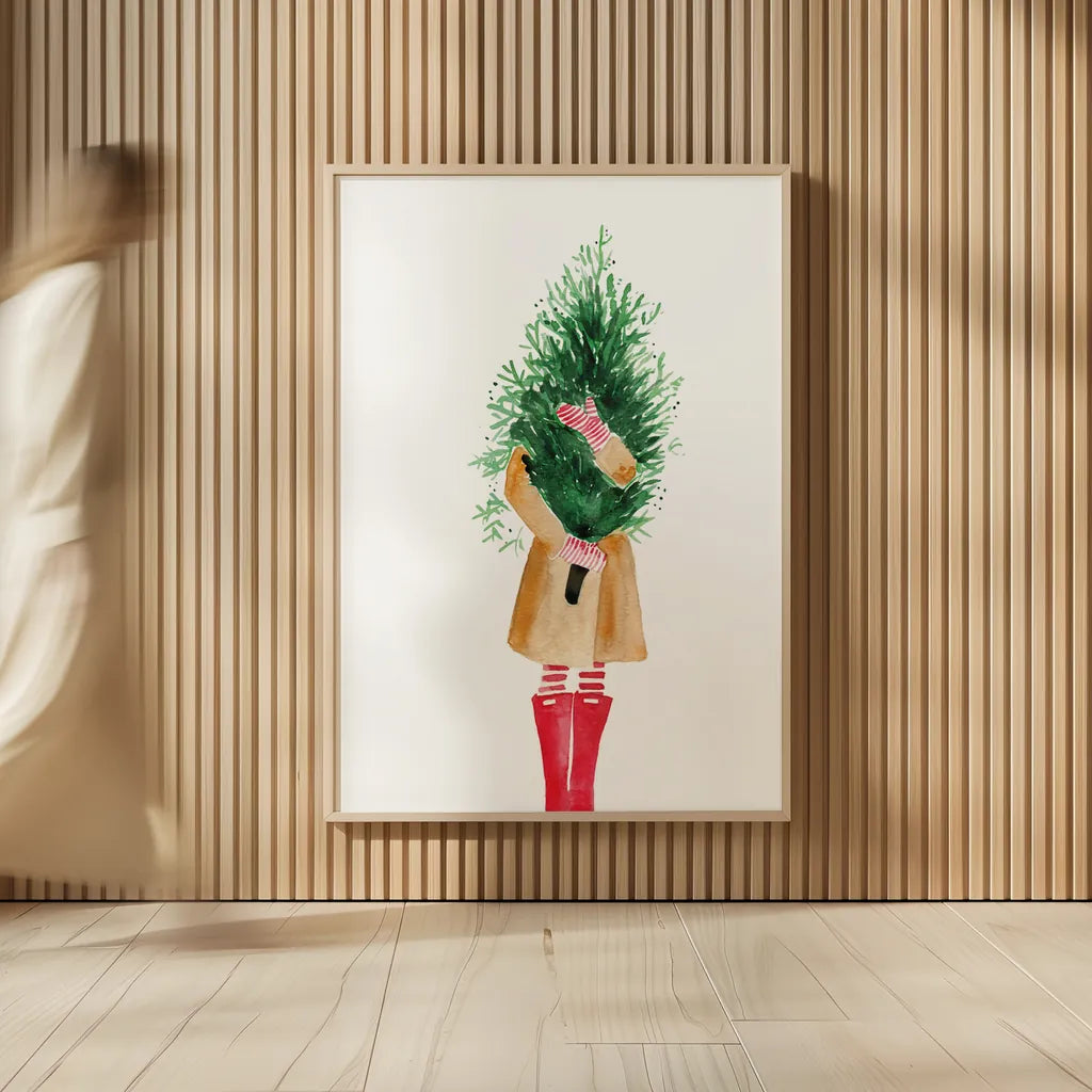 Holiday Mood I by Mercedes Lopez Charro. shown as over sized large wall art. Available as an archival giclee rolled canvas, fine art paper, or poster print. SKU 71533h.