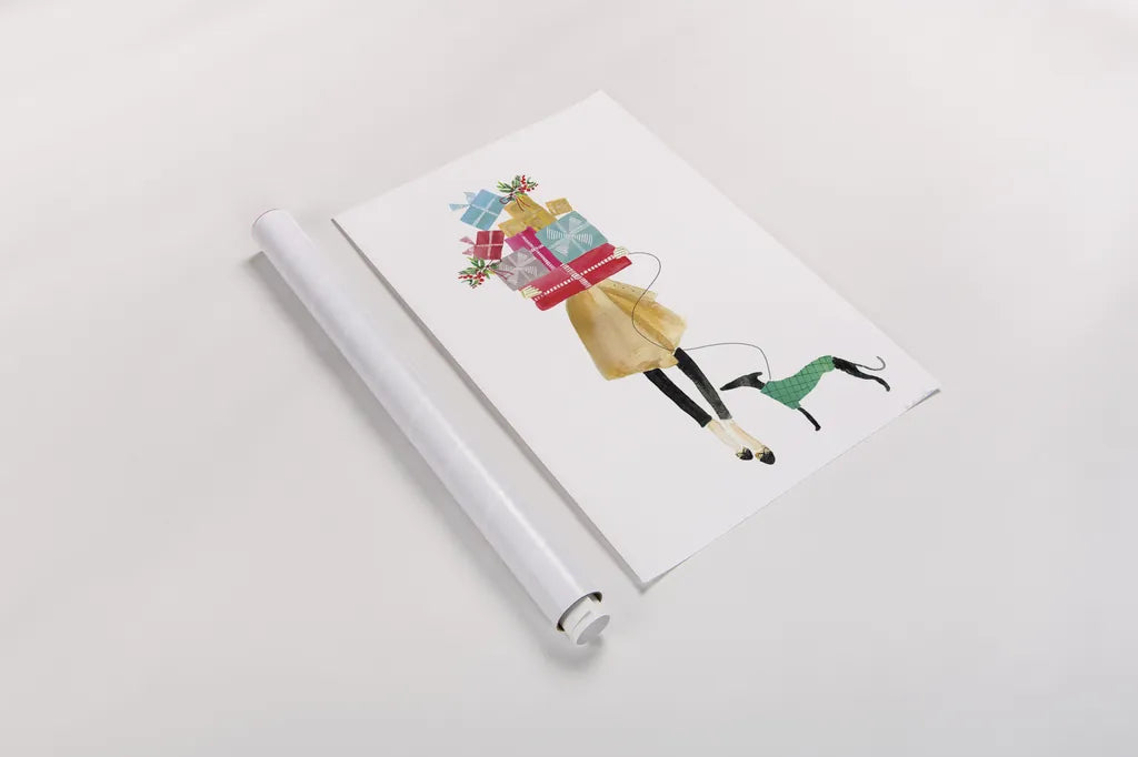 Holiday Mood II by Mercedes Lopez Charro. shown as a rolled paper print. Available as archival giclee rolled canvas, fine art paper, or poster print. SKU 71534h.