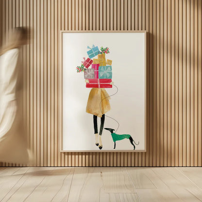 Holiday Mood II by Mercedes Lopez Charro. shown as over sized large wall art. Available as an archival giclee rolled canvas, fine art paper, or poster print. SKU 71534h.