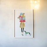 Holiday Mood II by Mercedes Lopez Charro. shown as a paper print in a white frame. Available as a archival giclee rolled canvas, fine art paper, or poster print. SKU 71534h.