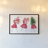 Holiday Prepping I by Mercedes Lopez Charro. shown as a paper print in a black flame. Available as a archival giclee rolled canvas, fine art paper, or poster print. SKU 94619i.